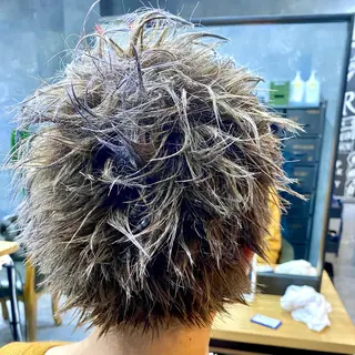 ショート カラー パーマ メンズ 加藤 琢也のヘアスタイル