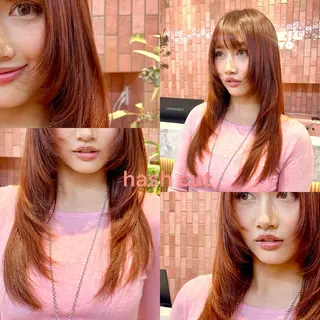 ロング カラー 柔らかい艶暖色 レイヤー🫧姫汝のヘアスタイル