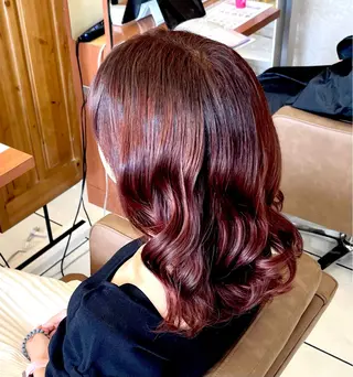 ミディアム カラー メンズカットモデル 募集中🫧吉田陽菜のヘアスタイル