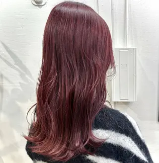 セミロング カラー 暖色系特化さくら /福岡天神/レイヤーのヘアスタイル