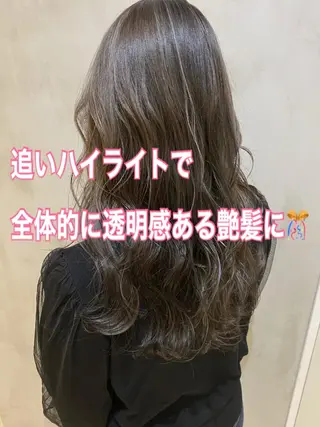 ロング カラー ヘアアレンジ ネイル マツエク・マツパ 夜23時まで予約🉑 reverieあきらのヘアスタイル