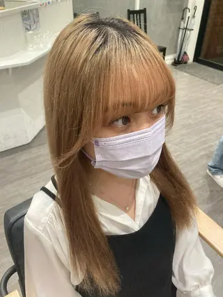 ロング ミルクティー量産💙 💙ブリーチ特化💙のヘアスタイル