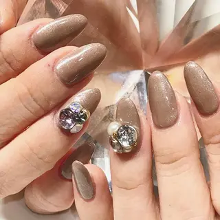 ネイル 渋谷／チップ長さ出し 👑アプレgel-xのネイルデザイン