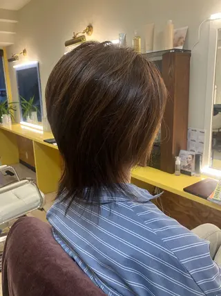 セミロング カラー 横田 尚登のヘアスタイル