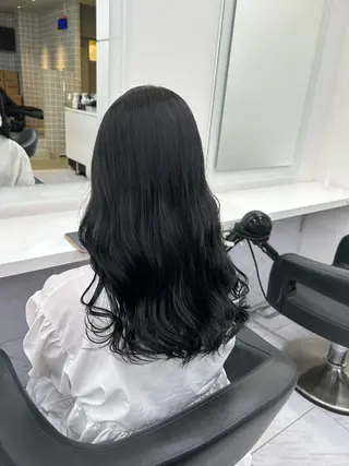 ミディアム カラー パーマ ヘアアレンジ メンズ キッズ ネイル マツエク・マツパ アイブロウ 🦋縮毛/韓国レイヤ ー/透明感カラー🦋のヘアスタイル