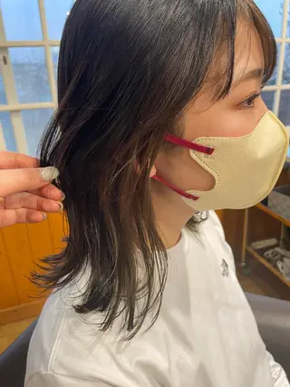 ミディアム 永冶 花織のヘアスタイル