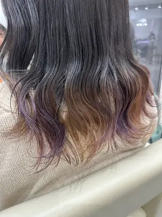セミロング カラー さあや 【透け感/艶感】のヘアスタイル