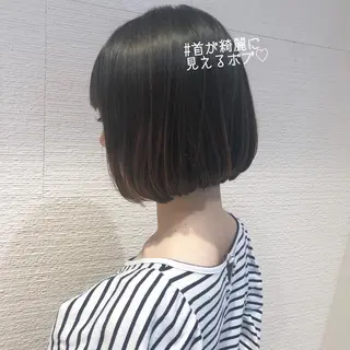 ショート カラー 似合わせ/レイヤー /ボブ/新谷のヘアスタイル
