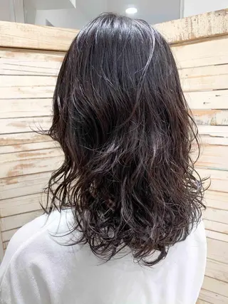 セミロング パーマ 縮毛矯正/髪質改善 /韓国風 山川春輝のヘアスタイル