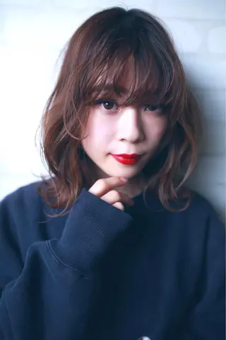 ミディアム カラー パーマ ヘアアレンジ メンズ キッズ ネイル マツエク・マツパ premier modelsのヘアスタイル