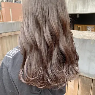 セミロング カラー パーマ ヘアアレンジ 松田 亮葉のヘアスタイル