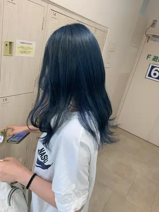 セミロング カラー 暖色/ブリーチカラー 🎀 M i k uのヘアスタイル