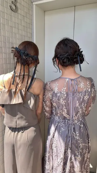 ヘアアレンジ 銀座:似合わせカラー オリーブ🫒アレンジのヘアスタイル
