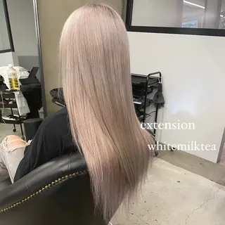 ロング カラー エクステ🩵ブリーチ 韓国ヘア🩵KAEのヘアスタイル