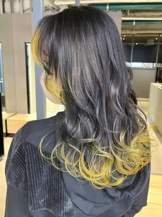 ミディアム パーマ ヘアアレンジ カラー ITbyALBUM 八王子店のヘアスタイル