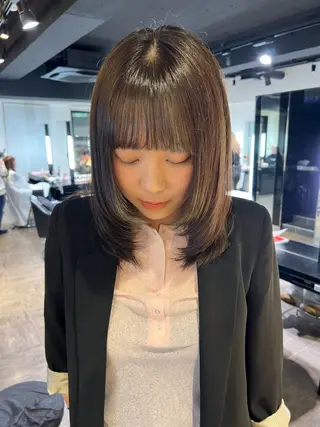 ミディアム SHU｜レイヤー カット/パーマのヘアスタイル