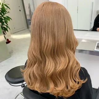 ロング カラー ヘアアレンジ 縮毛矯正/髪質改善/ ブリーチ毛/木元渓太のヘアスタイル