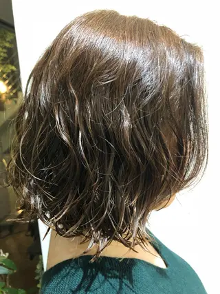 ミディアム パーマ 縮毛矯正/髪質改善/ 艶髪ササキナツミのヘアスタイル