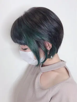 ショート カラー 🦖店長🦖pino #しのだスペシャルのヘアスタイル