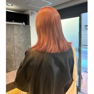セミロング 韓国レイヤー/Wカラ ー♡YUUNAのヘアスタイル