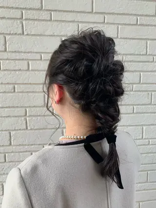 ミディアム おせ ちさとのヘアスタイル