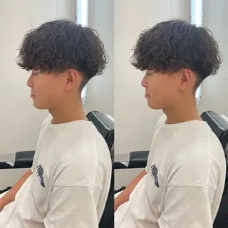ショート パーマ メンズ 亀井隆汰/メンズ専門 パーマ/フェード可のヘアスタイル