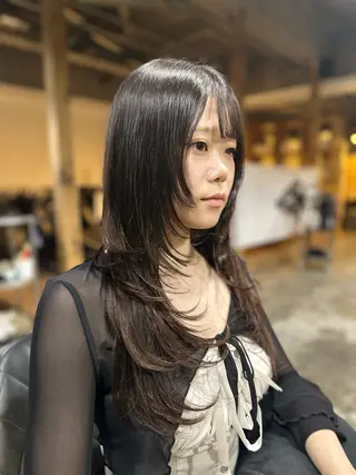 ロング 吉田 和/縮毛矯正/ ダブルカラーのヘアスタイル
