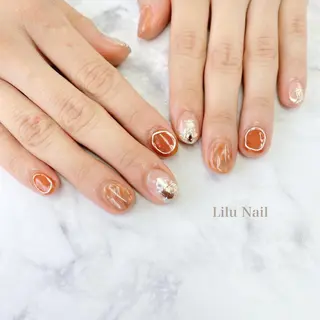 ネイル モチの良さ◉ フィルインネイル♡のネイルデザイン