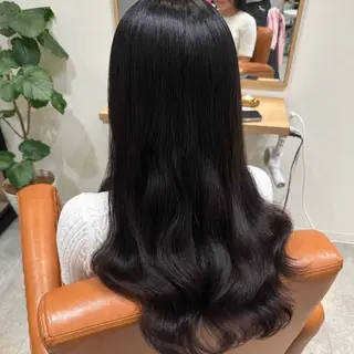 ロング パーマ 艶髪/韓国風パーマ 矢澤涼夏のヘアスタイル