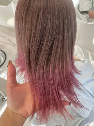 セミロング カラー 🪅ブリーチカラー 🪅琉羽Ruuのヘアスタイル