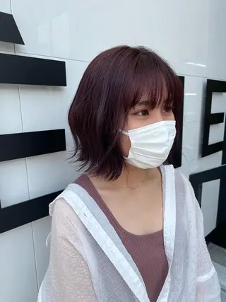 ショート 縮毛矯正ボブ/ 髪質改善/カットのヘアスタイル