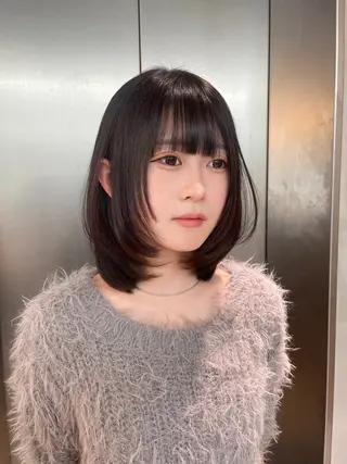 ミディアム 🎀nao🎀 博多レイヤーボブのヘアスタイル