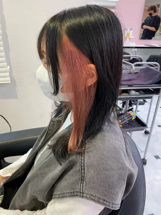 ミディアム カラー レイヤーダブルカラー KYONのヘアスタイル