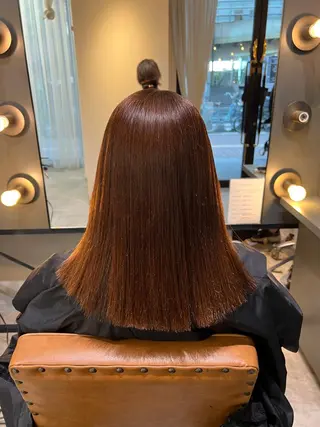 セミロング 髪質改善ストレート Kantaのヘアスタイル