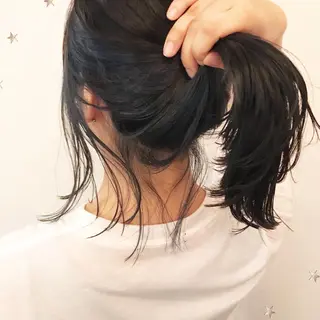 ミディアム カラー 市川 千夏のヘアスタイル