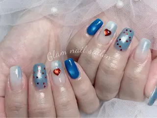 ネイル エツメ💅 長さ出し🎀デザインのネイルデザイン