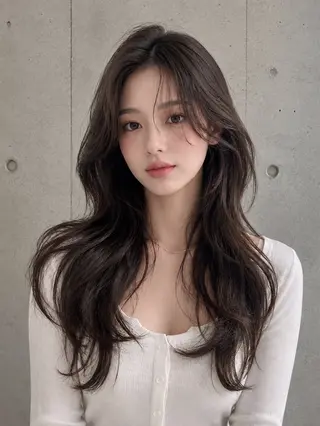 セミロング カラー ヘアアレンジ 🌫️大人韓国ヘア 🌫️naoyaのヘアスタイル