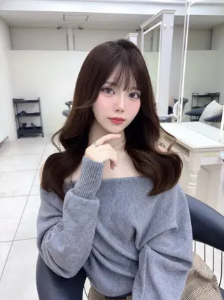 ロング 韓国風レイヤー/ 銀座🤍Fukaのヘアスタイル