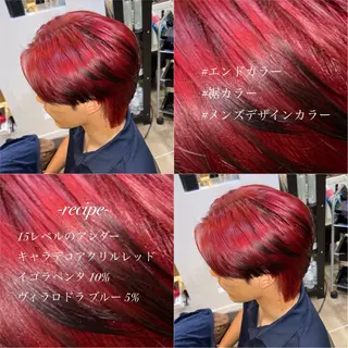ショート 🎀ハイトーン/ 艶カラー/夕月🎀のヘアスタイル