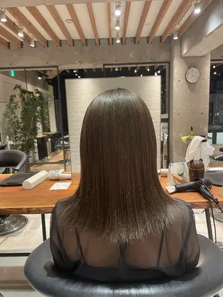 セミロング カラー 髪質改善＆高級カラー ✨野井琢生のヘアスタイル