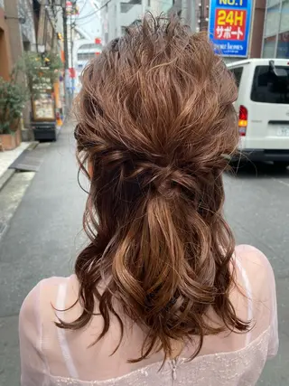 セミロング 🐩透明感ミルクティ ーピンクニイナ🐩のヘアスタイル