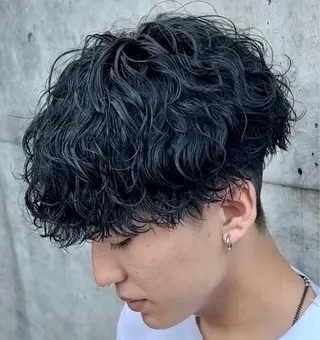 ミディアム パーマ ヘアアレンジ メンズ fifth 石川 凪のヘアスタイル