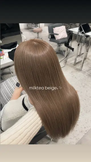 ロング 透明感ツヤカラー🐤 カットモデル🐤ソナのヘアスタイル