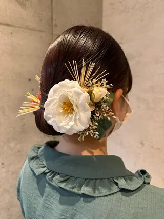 セミロング ヘアアレンジ はやしほのか| マンツーマン美容師のヘアスタイル