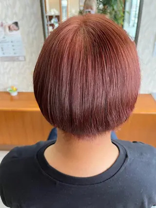 ショート カラー 髪質改善/ストレート /艶髪/熊谷はつなのヘアスタイル