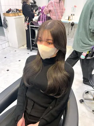 ロング カラー ヘアアレンジ 💖韓国ヘアの匠 💖TAKUMI💖のヘアスタイル