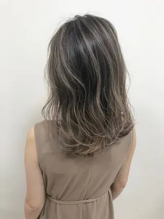 カラー ボブパーマ/デジパ 松原吹季のヘアスタイル