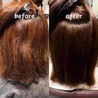 ミディアム 縮毛矯正専門店 unlabel近藤のヘアスタイル