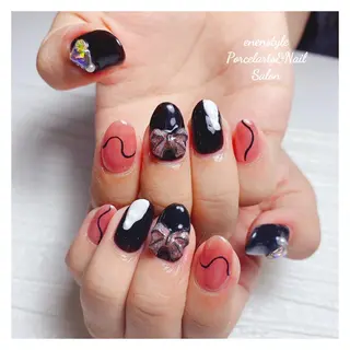 ミディアム ネイル 🐾enen style 🐾のネイルデザイン