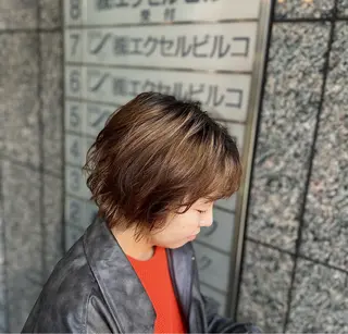 ミディアム 帖佐 明浩のヘアスタイル